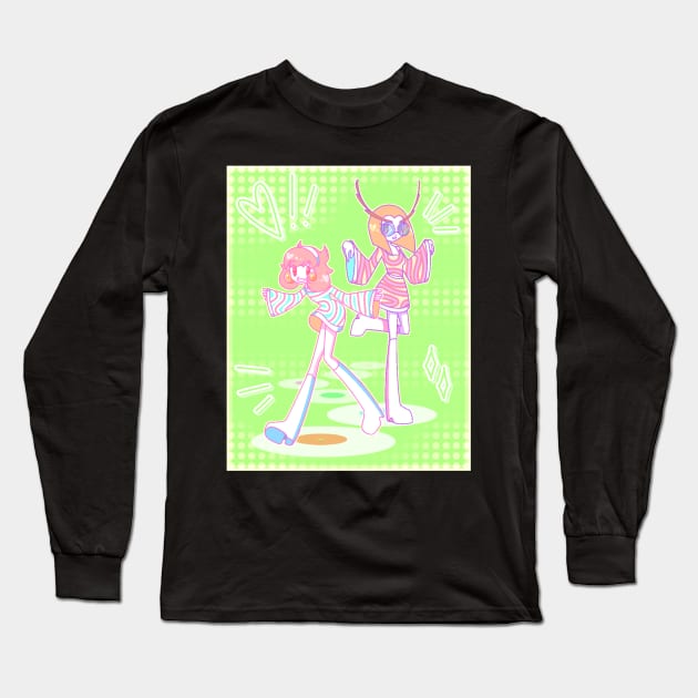 Mary + Twyla GO GO DISCO! Long Sleeve T-Shirt by arcadekitten